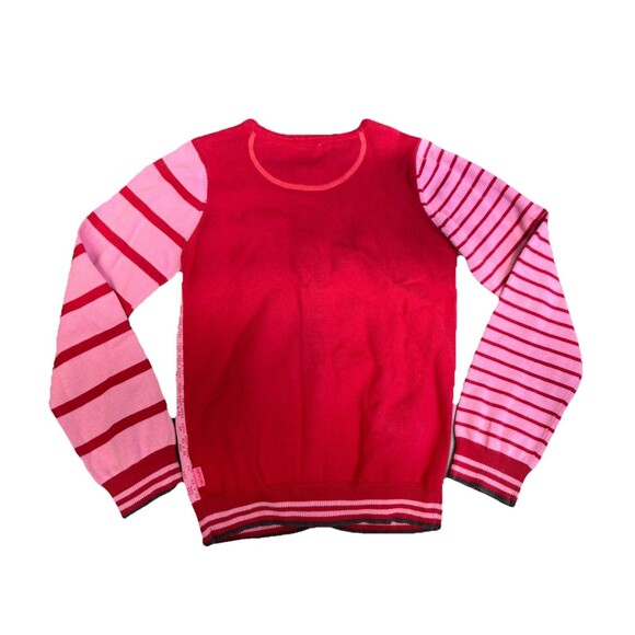 Cakewalk Cardigan Sweater Girls 10 /140 Pink Red Pockets Long Sleeve Button Down - Picture 8 of 8